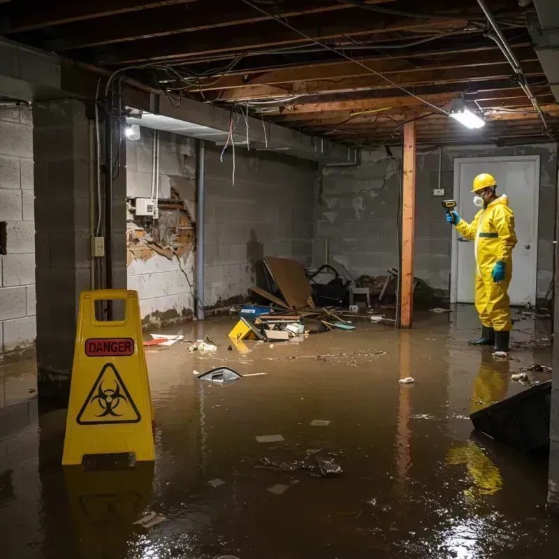 Flooded Basement Electrical Hazard in Scott Air Force Base, IL Property